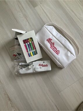 Kids Sewing Kit – White with Pink Logo